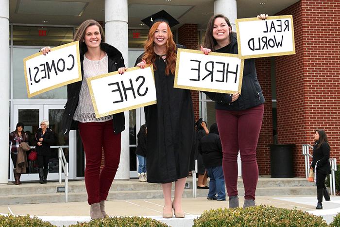 Upon graduating from Male Traditional High School in Louisville, Ky., Kari Green, Emily Meadows and Taylor Ohlmann all agreed to go to Campbellsville University. Now, they are seniors telling the world they are on their way. From left: Green, Meadows and Ohlmann. Campbellsville University Photo by Drew Tucker)